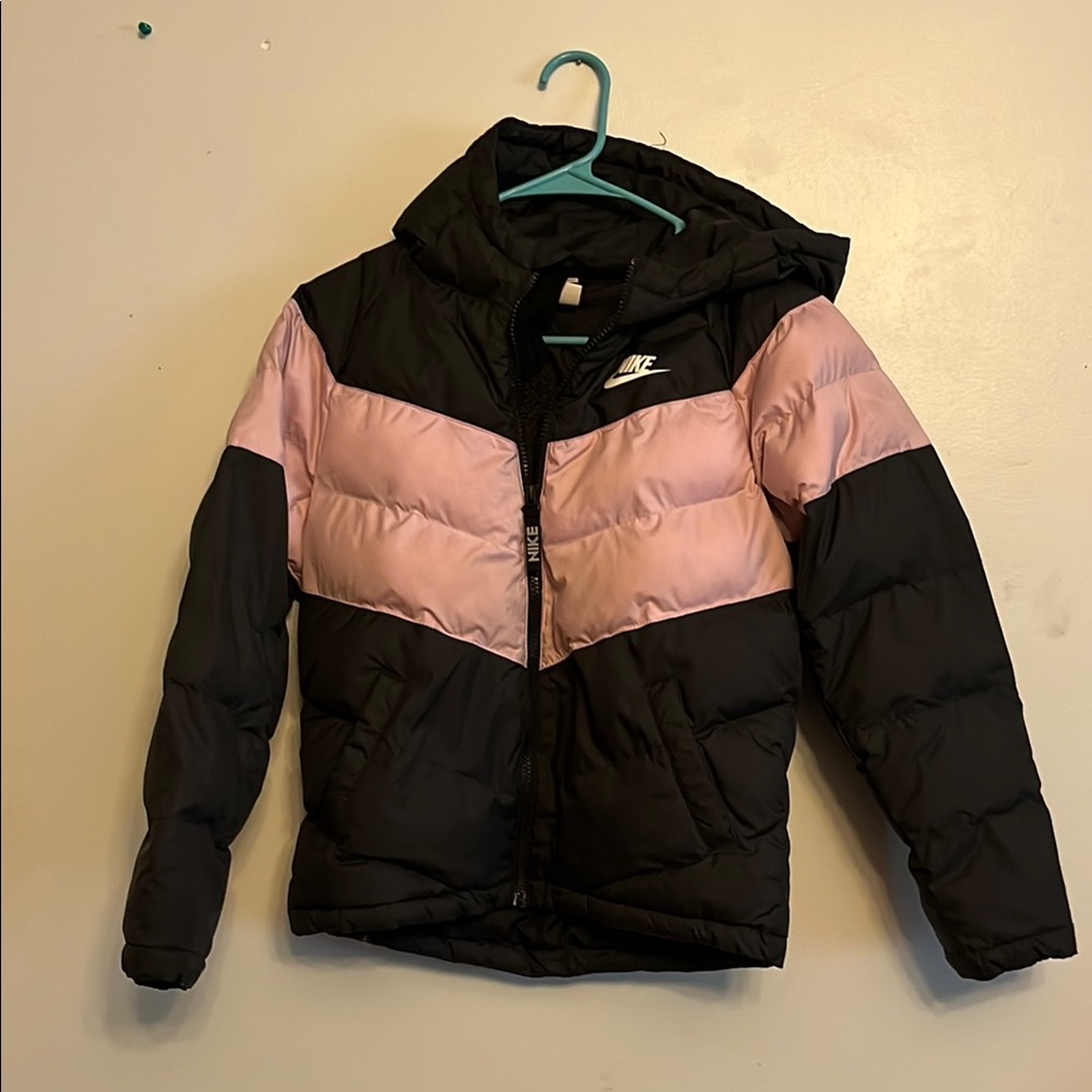 Nike Kids Black and Pink/lilac Puffer Jacket